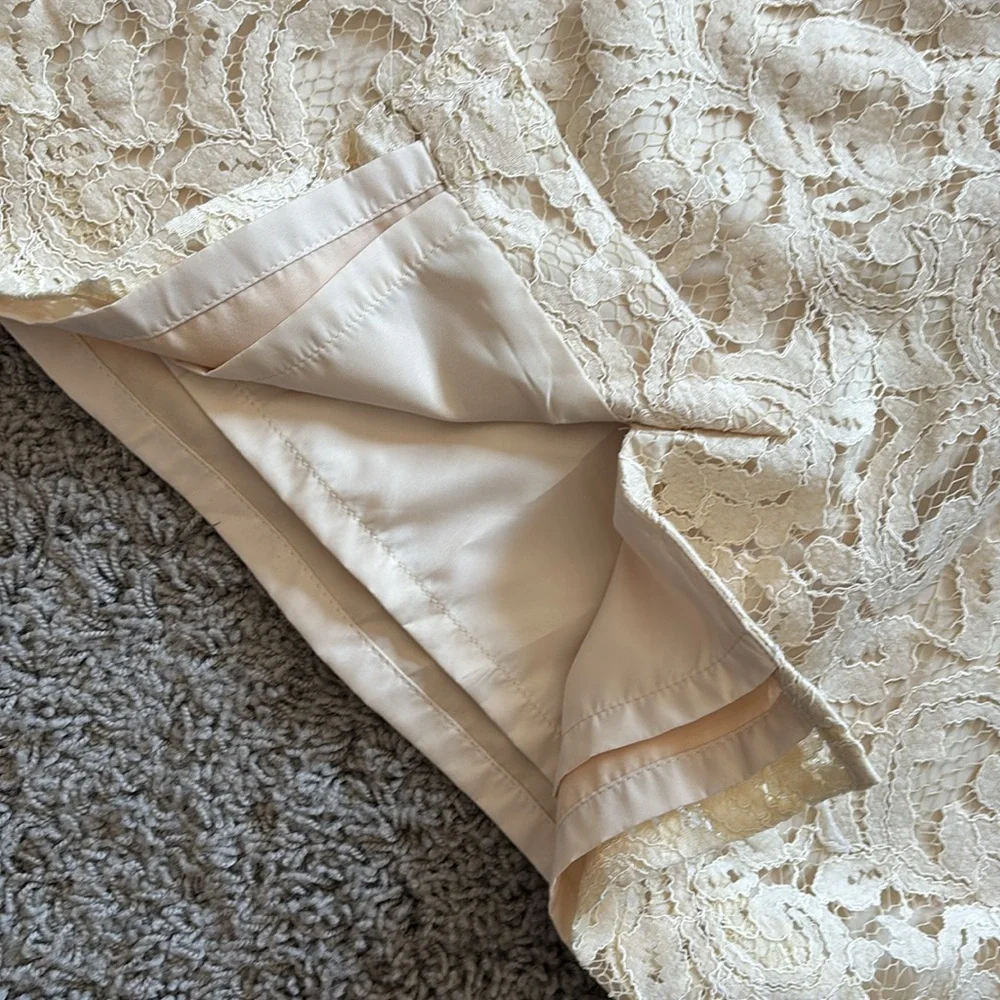 J Crew Lace Cream Dress